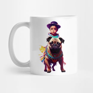 Mexican Pug and Little Amigo: A Charming Duo Mug